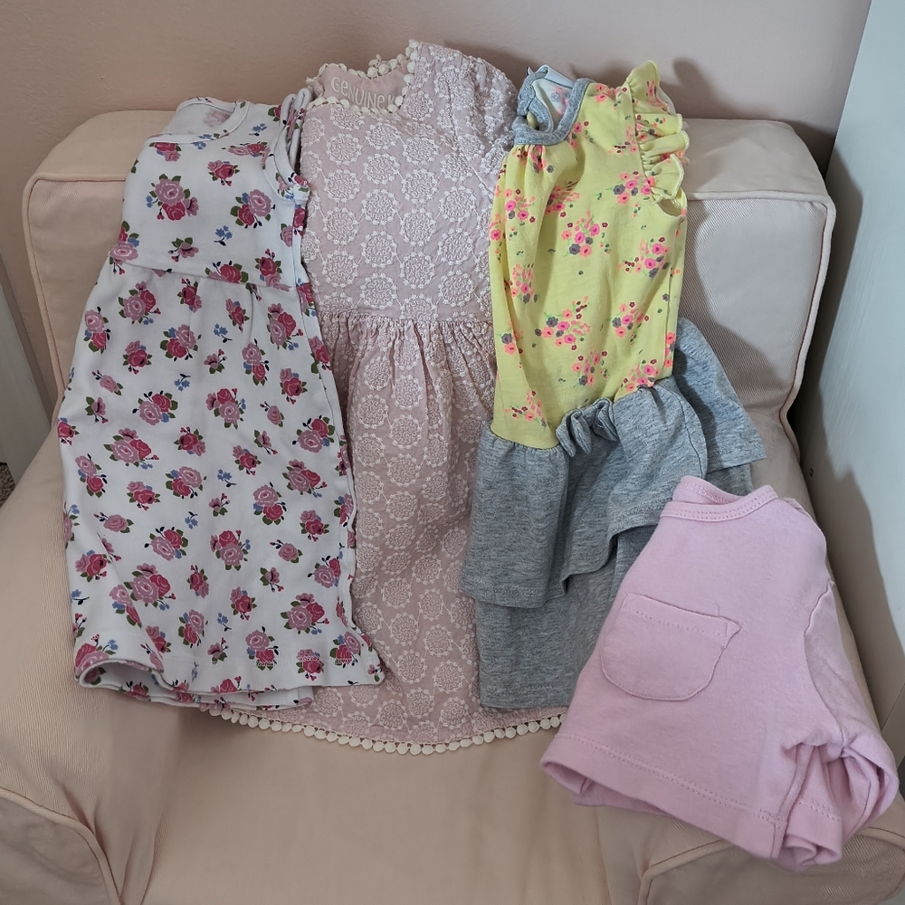 💕 Bundle of 3 Dresses & a matching long sleeve Shirt